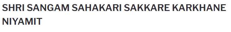 SANGAM SAHAKARI SAKKARE KARKHANE NIYAMIT logo