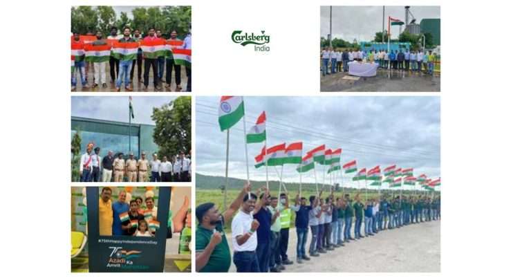 Carlsberg India celebrated 75th Independence Day by distributing flags to employees in support of ‘Har Ghar Tiranga’