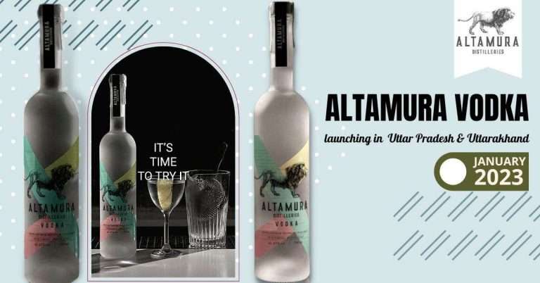 Altamura Distilleries’ Italian Wheat Vodka Coming to India | Launching in U.P & UKD in 2023