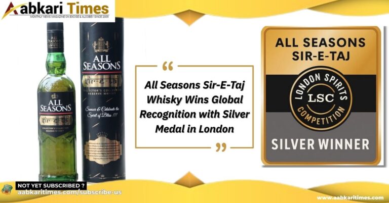 All Seasons Sir-E-Taj Whisky Winas Global Recognition with Silver Medal in London