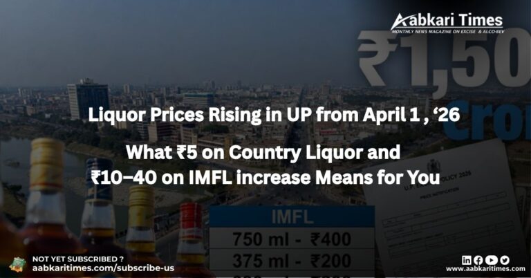 UP Liquor Price Hike 2026: Country Liquor Up by ₹5, IMFL Rises ₹10-40 from April 1