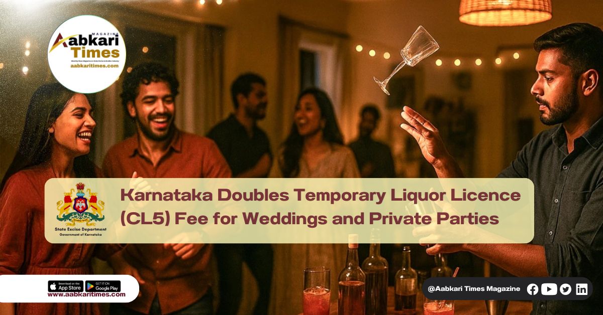 Karnataka Doubles Temporary Liquor Licence (CL5) Fee for Weddings and Private Parties