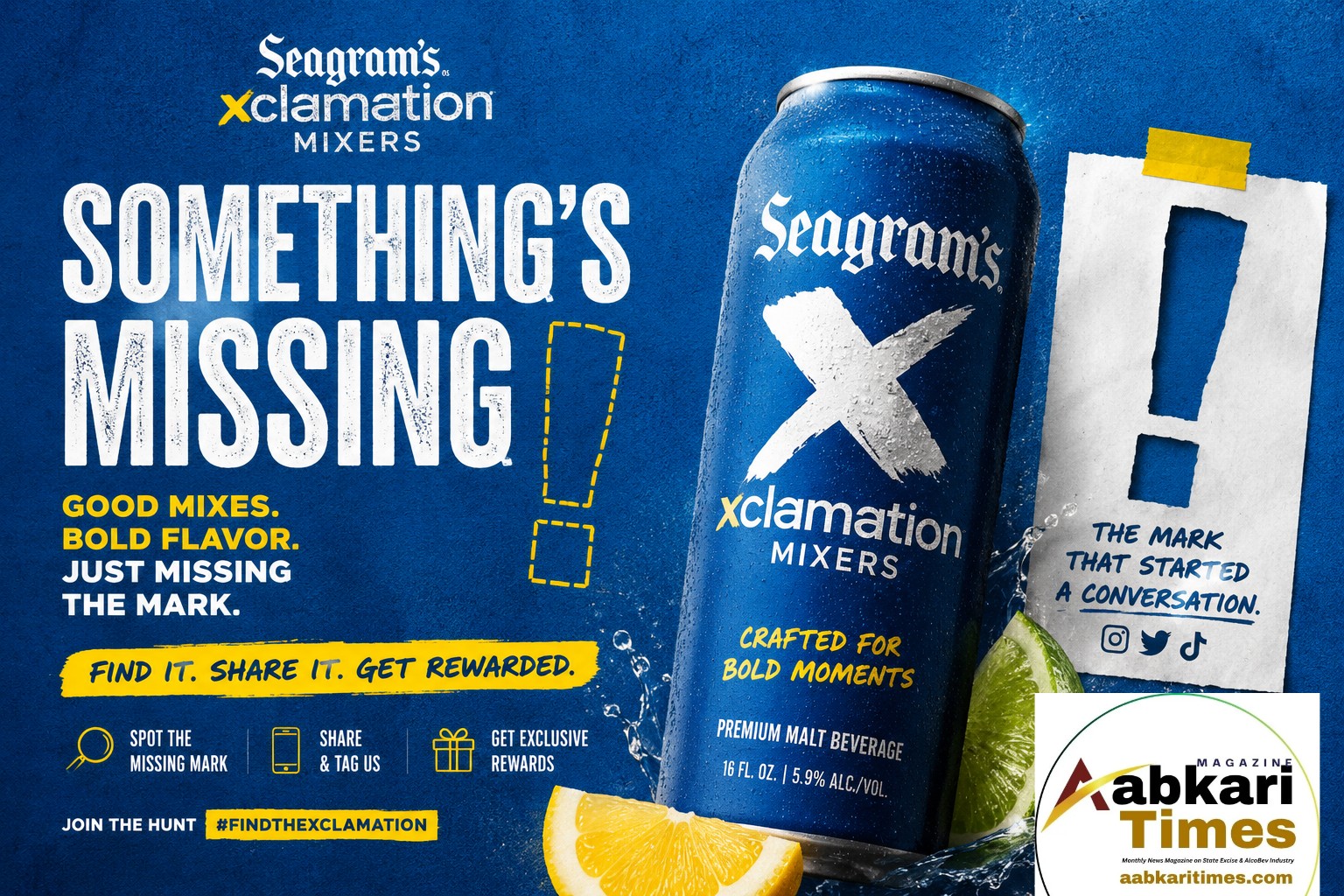 Seagram’s Xclamation Mixers Sparks Buzz with Unique ‘Missing Exclamation Mark’ Campaign