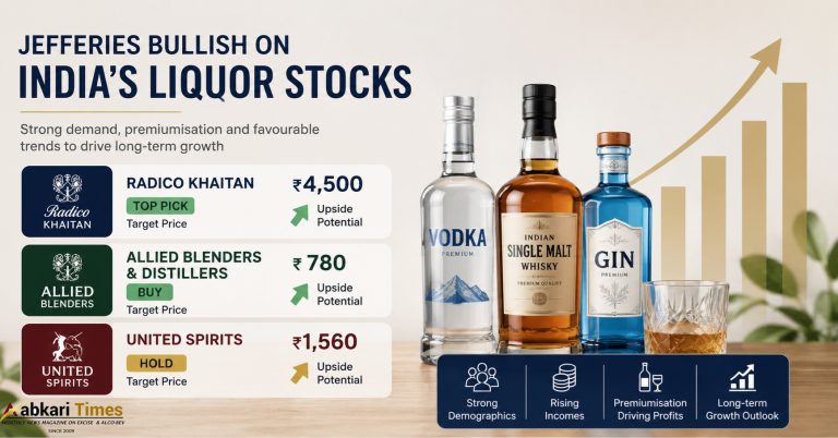 Jefferies Bullish on India's Liquor Stocks: Radico Khaitan Top Pick, Allied Blenders Gets Buy Rating