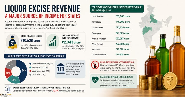 States Earn Thousands of Crores From Liquor Excise Duty as Revenue Rises Sharply