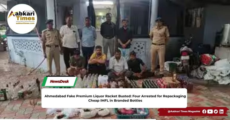 Ahmedabad Fake Premium Liquor Racket Busted: Four Arrested for Repackaging Cheap IMFL in Branded Bottles