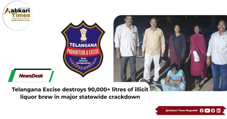 Telangana Excise destroys 90,000+ litres of illicit liquor brew in major statewide crackdown