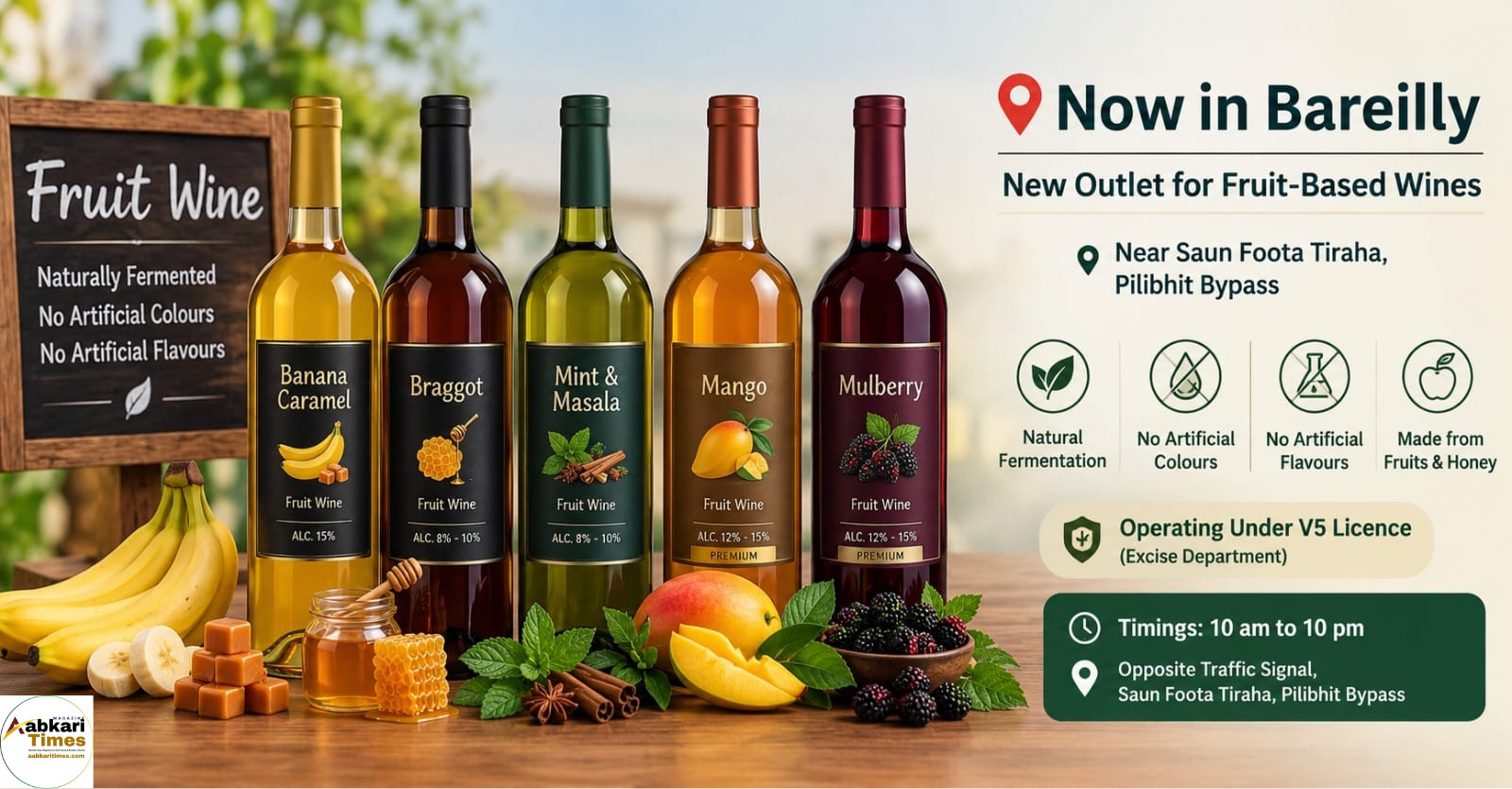New Fruit Wine Outlet Opens in Bareilly, Offering Flavours from Banana to Mulberry