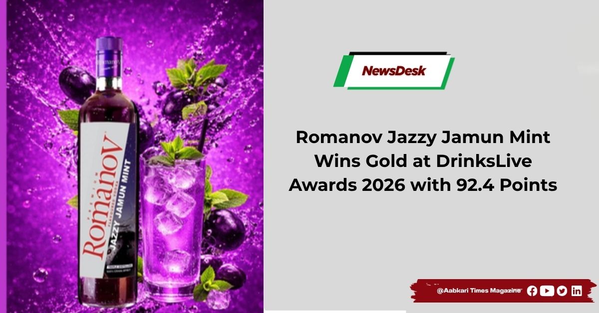 Romanov Jazzy Jamun Mint Wins Gold at DrinksLive Awards 2026 with 92.4 Points