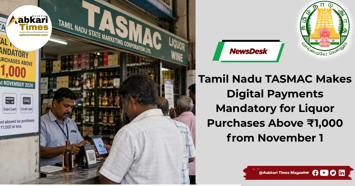 Tamil Nadu TASMAC Makes Digital Payments Mandatory for Liquor Purchases Above ₹1,000 from November 1